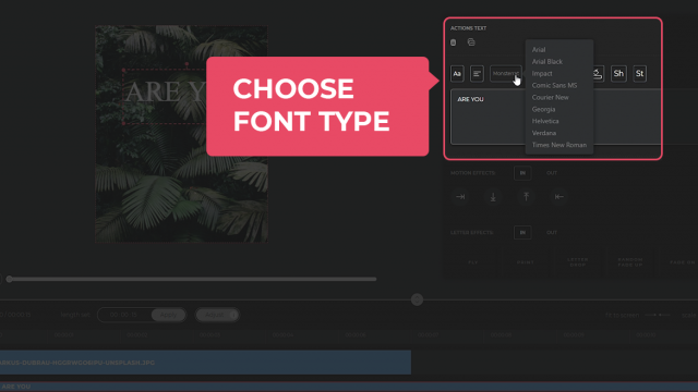 Choose font type