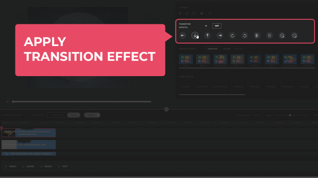 Apply transition effect