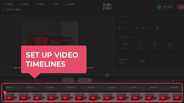 Set up video timelines