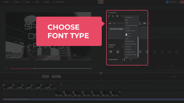 Choose font type