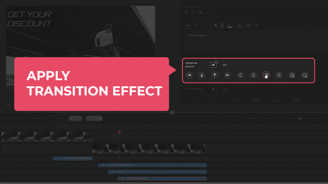 Apply transition effect