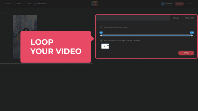 Loop your video Loop your video